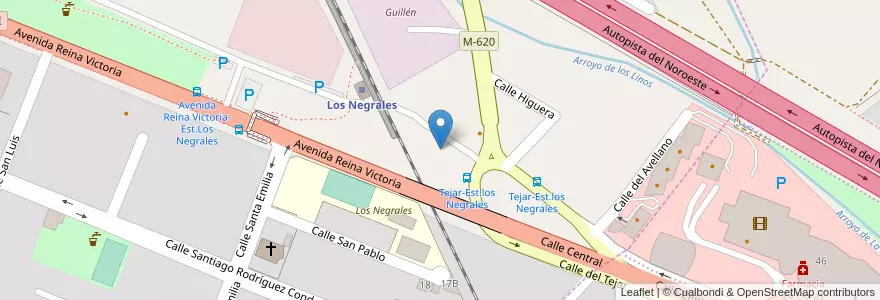 Mapa de ubicacion de Zona de aparcamiento Estación Renfe - Los Negrales en Sepanyol, Comunidad De Madrid, Comunidad De Madrid, Cuenca Del Guadarrama, Collado Villalba.