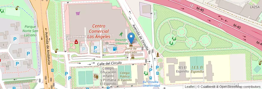 Mapa de ubicacion de Zona de aspirado en إسبانيا, منطقة مدريد, منطقة مدريد, Área Metropolitana De Madrid Y Corredor Del Henares, مدريد.