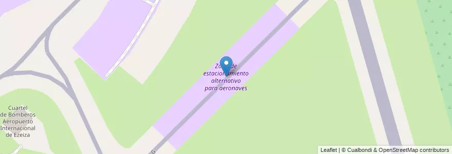 Mapa de ubicacion de Zona de estacionamiento alternativo para aeronaves en Argentina, Provincia Di Buenos Aires, Partido De Ezeiza, Aeropuerto Internacional Ezeiza.