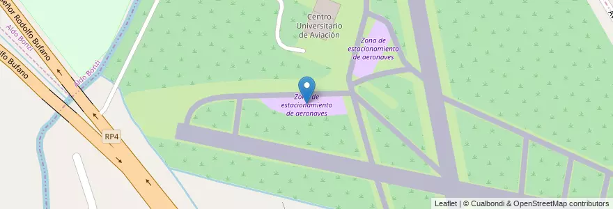 Mapa de ubicacion de Zona de estacionamiento de aeronaves en Arjantin, Buenos Aires, Partido De Esteban Echeverría, 9 De Abril.