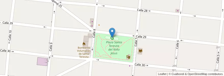 Mapa de ubicacion de zona de juegos en Argentina, Buenos Aires, Partido De La Costa, Santa Teresita.