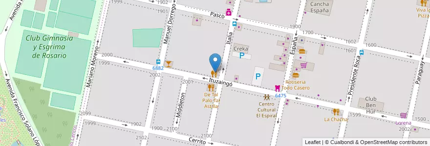 Mapa de ubicacion de Zona Parque en Argentinien, Santa Fe, Departamento Rosario, Municipio De Rosario, Rosario.