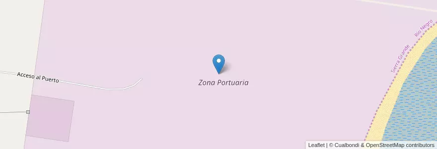 Mapa de ubicacion de Zona Portuaria en 아르헨티나, 리오네그로주, Departamento San Antonio, Sierra Grande.