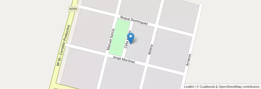 Mapa de ubicacion de Zona urbana - Loteo Villa Margarita en 아르헨티나, 칠레, Mendoza, Departamento Tunuyán, Distrito Los Sauces.