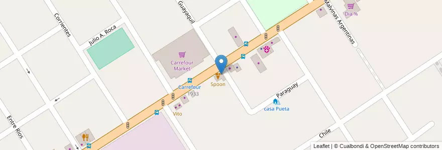Mapa de ubicacion de Zona Vital en Argentinië, Buenos Aires, Partido De Tigre, Don Torcuato.