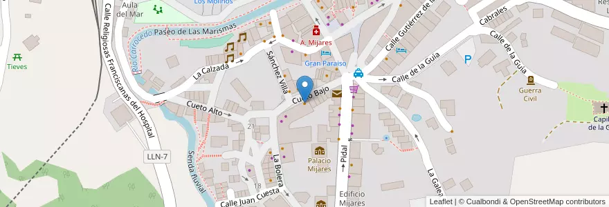 Mapa de ubicacion de Zona Zero en Spagna, Asturie, Asturie, Llanes.