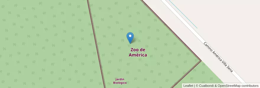 Mapa de ubicacion de Zoo de América en 阿根廷, 布宜诺斯艾利斯省, Partido De Rivadavia.