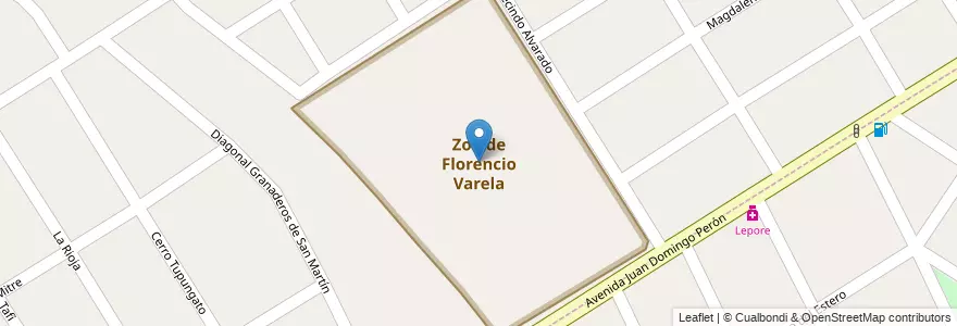 Mapa de ubicacion de Zoo de Florencio Varela en Аргентина, Буэнос-Айрес, Partido De Florencio Varela, Florencio Varela.