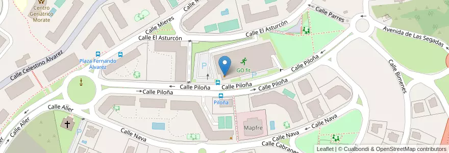 Mapa de ubicacion de Zooko Green Bar en Spanje, Asturië, Asturië, Oviedo.