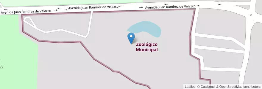 Mapa de ubicacion de Zoológico Municipal en Argentina, La Rioja, Departamento Capital, La Rioja.
