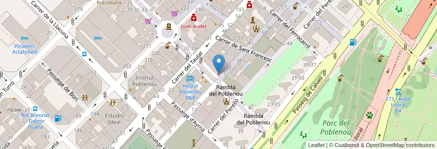Mapa de ubicacion de Zozan en Spagna, Catalunya, Barcelona, Barcelonès, Barcelona.