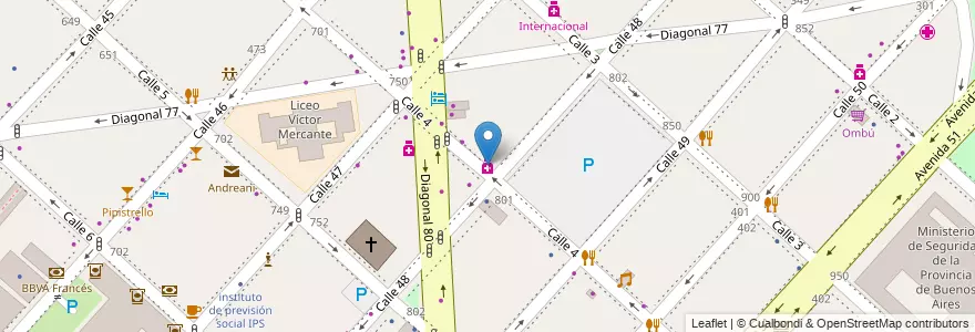 Mapa de ubicacion de Zucolillo, Casco Urbano en Argentinië, Buenos Aires, Partido De La Plata, La Plata.