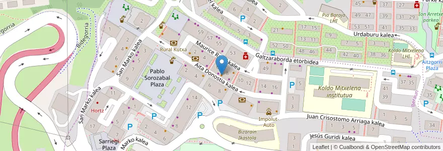 Mapa de ubicacion de Zuhaitza taberna en Испания, Страна Басков, Гипускоа, Donostialdea, Errenteria.