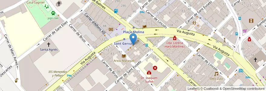 Mapa de ubicacion de Zumm en スペイン, カタルーニャ州, Barcelona, バルサルネス, Barcelona.