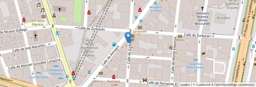 Mapa de ubicacion de ZURBANO, CALLE, DE,19 en Spanien, Autonome Gemeinschaft Madrid, Autonome Gemeinschaft Madrid, Área Metropolitana De Madrid Y Corredor Del Henares, Madrid.