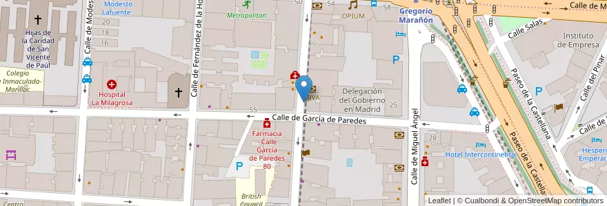 Mapa de ubicacion de ZURBANO, CALLE, DE,74 en 西班牙, Comunidad De Madrid, Comunidad De Madrid, Área Metropolitana De Madrid Y Corredor Del Henares, Madrid.