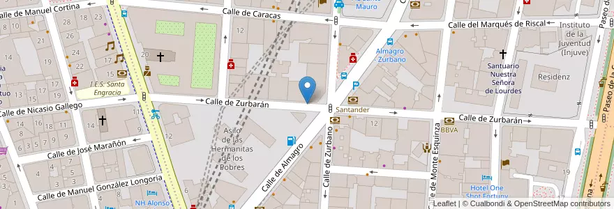 Mapa de ubicacion de ZURBARAN, CALLE, DE,11 en إسبانيا, منطقة مدريد, منطقة مدريد, Área Metropolitana De Madrid Y Corredor Del Henares, مدريد.