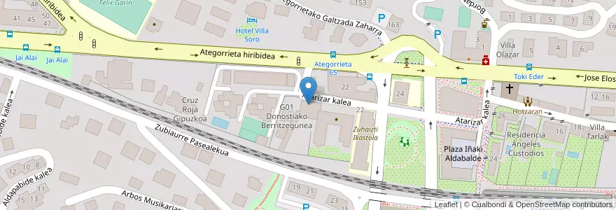 Mapa de ubicacion de Zurriola Ikastola en España, Euskadi, Gipuzkoa, Donostialdea, Donostia/San Sebastián.