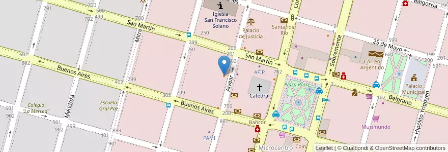 Mapa de ubicacion de Zvlu Bar en Argentina, Córdoba, Departamento Río Cuarto, Pedanía Río Cuarto, Municipio De Río Cuarto, Río Cuarto.