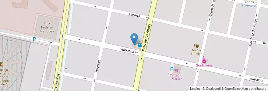 Mapa de ubicacion de ZYX estudio en 阿根廷, 智利, Mendoza, Departamento Capital, Ciudad De Mendoza.