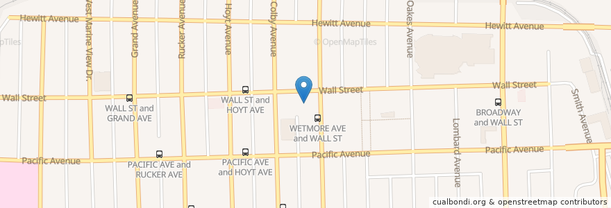 Mapa de ubicacion de Everett Police Headquarters en Estados Unidos Da América, Washington, Snohomish County, Everett.