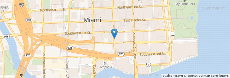Mapa de ubicacion de Wok Town en Amerika Syarikat, Florida, Miami-Dade County, Miami.