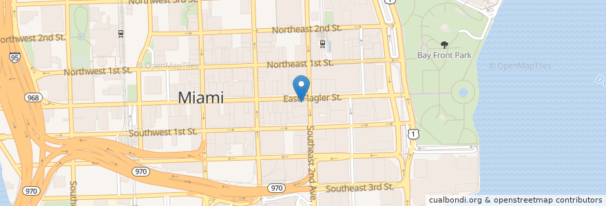 Mapa de ubicacion de Olympia Theater at Gusman Center en 美利坚合众国/美利堅合眾國, 佛罗里达州/佛羅里達州, 迈阿密-戴德县/邁亞美戴德縣/邁阿密-戴德郡, 迈阿密/邁阿密.