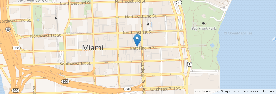 Mapa de ubicacion de Giardino Gourmet Salads en 미국, 플로리다주, 마이애미데이드 군, 마이애미.