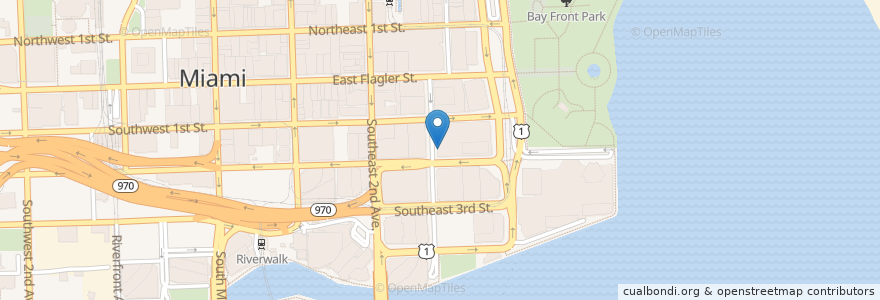Mapa de ubicacion de Subway en Amerika Syarikat, Florida, Miami-Dade County, Miami.