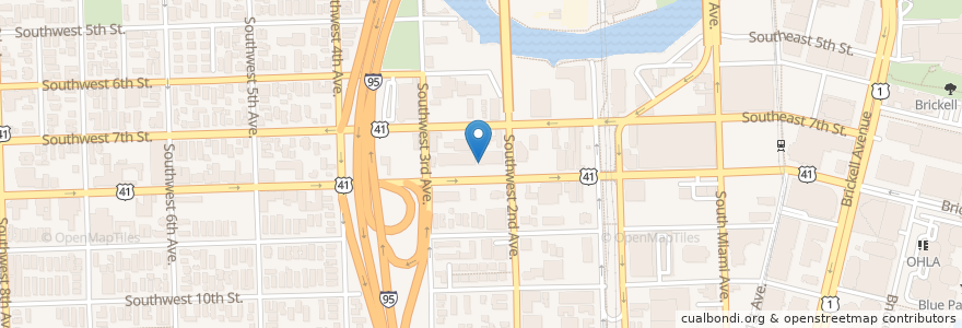 Mapa de ubicacion de CVS Pharmacy en 미국, 플로리다주, 마이애미데이드 군, 마이애미.