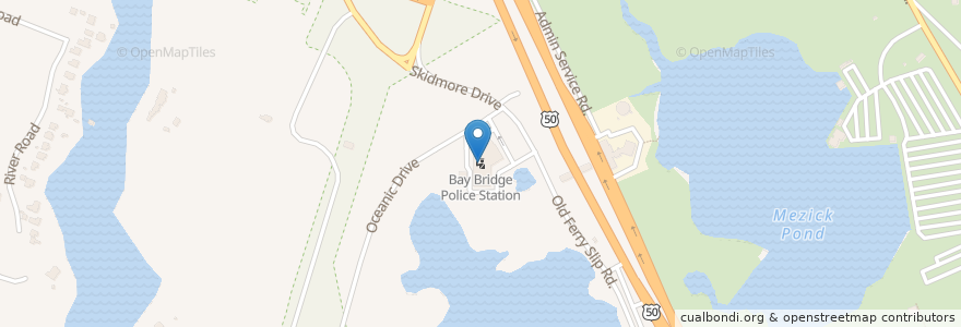 Mapa de ubicacion de Bay Bridge Police Station en アメリカ合衆国, メリーランド州, Anne Arundel County.