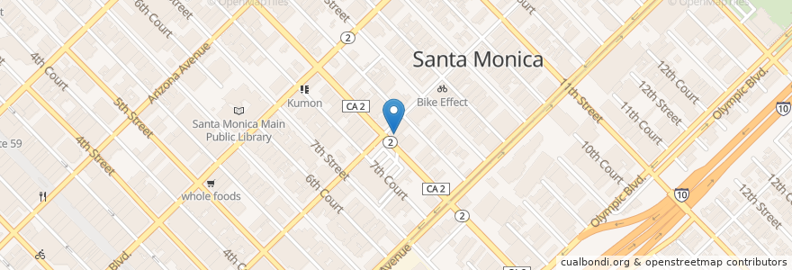 Mapa de ubicacion de Swingers Diner en Stati Uniti D'America, California, Los Angeles County.