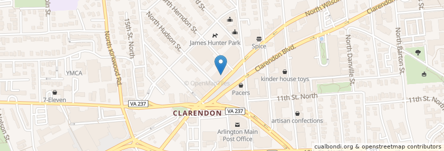 Mapa de ubicacion de Kabob Bazaar en Соединённые Штаты Америки, Виргиния, Arlington County, Arlington.