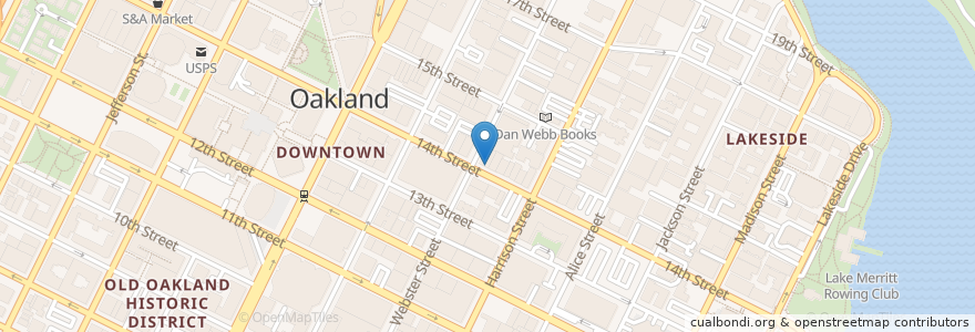 Mapa de ubicacion de Uccello Coffee en États-Unis D'Amérique, Californie, Comté D'Alameda, Oakland.
