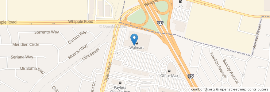 Mapa de ubicacion de McDonald's en Amerika Birleşik Devletleri, Kaliforniya, Alameda İlçesi, Union City.