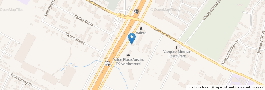 Mapa de ubicacion de Whataburger en United States, Texas, Travis County, Austin.