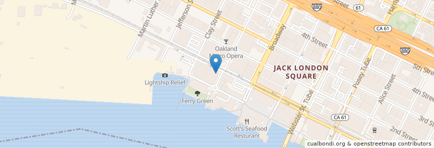 Mapa de ubicacion de Ben & Jerry's en United States, California, Alameda County, Oakland.