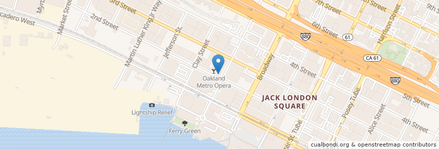 Mapa de ubicacion de The Fat Lady en Amerika Syarikat, California, Alameda County, Oakland.