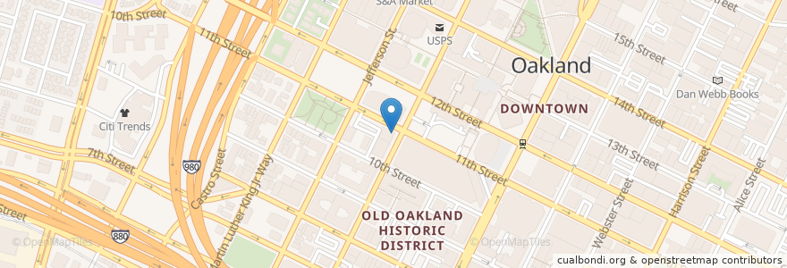 Mapa de ubicacion de Galeto en Vereinigte Staaten Von Amerika, Kalifornien, Alameda County, Oakland.