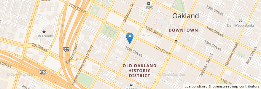 Mapa de ubicacion de Le Cheval en United States, California, Alameda County, Oakland.