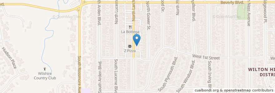 Mapa de ubicacion de Peet's Coffee en États-Unis D'Amérique, Californie, Los Angeles County, Los Angeles.