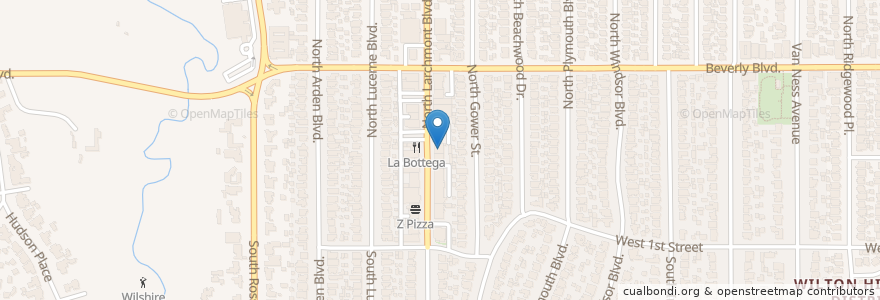 Mapa de ubicacion de Jamba Juice en Estados Unidos Da América, Califórnia, Los Angeles County, Los Angeles.
