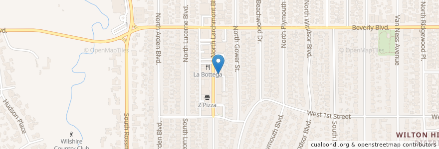 Mapa de ubicacion de Sam's Bagels en Estados Unidos Da América, Califórnia, Los Angeles County, Los Angeles.