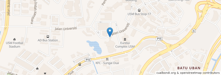 Mapa de ubicacion de CIMB bank ATM en Malezya, Penang, Timur Laut.