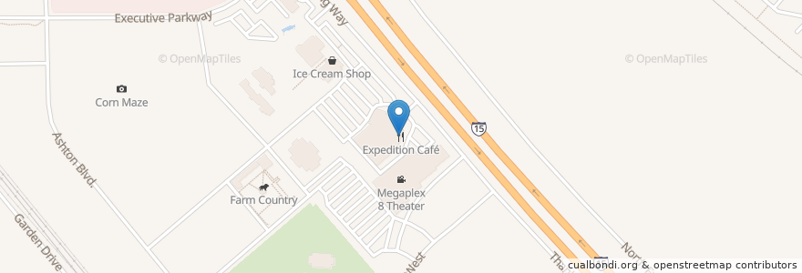 Mapa de ubicacion de Expedition Café en Verenigde Staten, Utah, Utah County, Lehi.