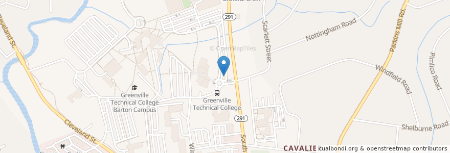 Mapa de ubicacion de Campus Police en Verenigde Staten, South Carolina, Greenville County, Greenville.