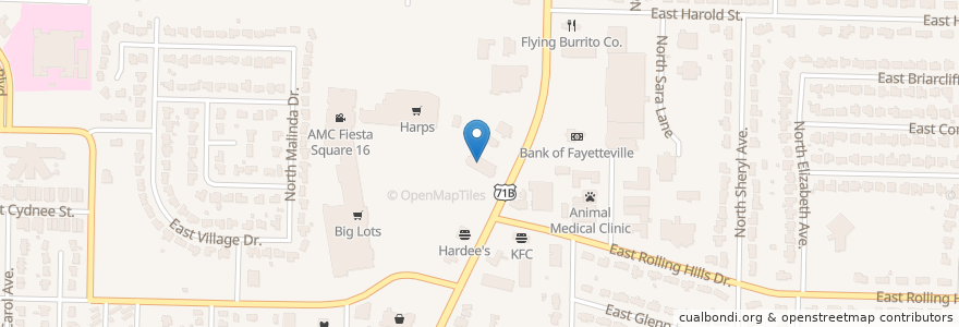 Mapa de ubicacion de Inferno Martial Arts en Estados Unidos Da América, Arkansas, Washington County, Fayetteville.