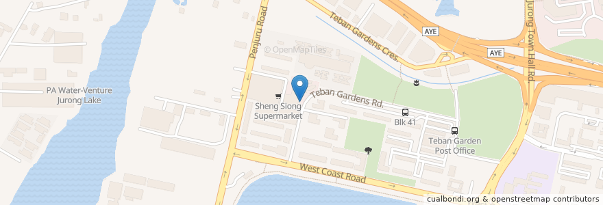 Mapa de ubicacion de Sembcorp Recycling Bins en Singapur, Southwest.