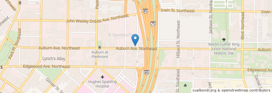 Mapa de ubicacion de Wok and Roll en アメリカ合衆国, ジョージア州, Fulton County, Atlanta.