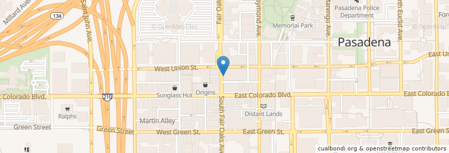Mapa de ubicacion de Russell's en United States, California, Los Angeles County, Pasadena.